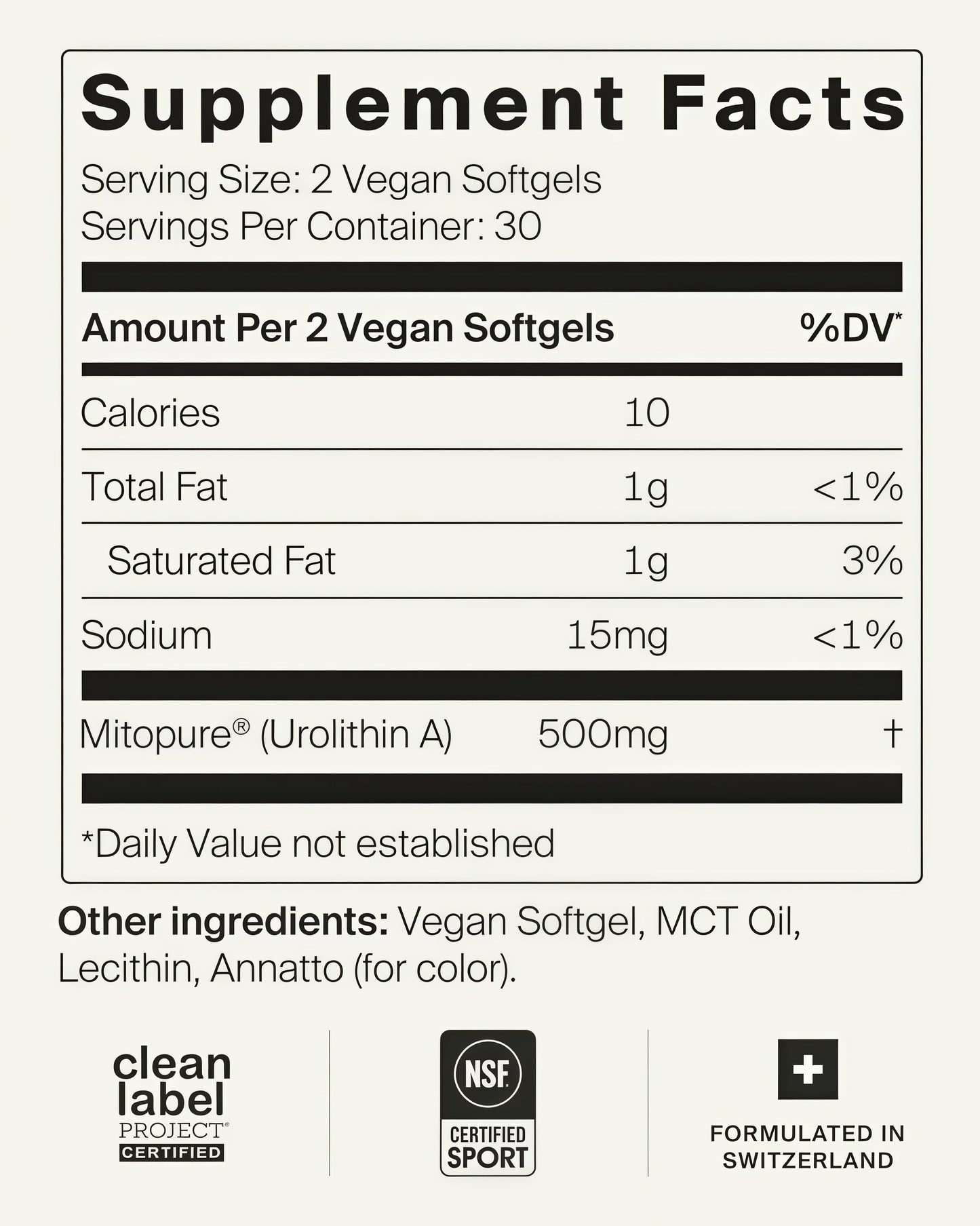 Mitopure Softgels Urolithin A